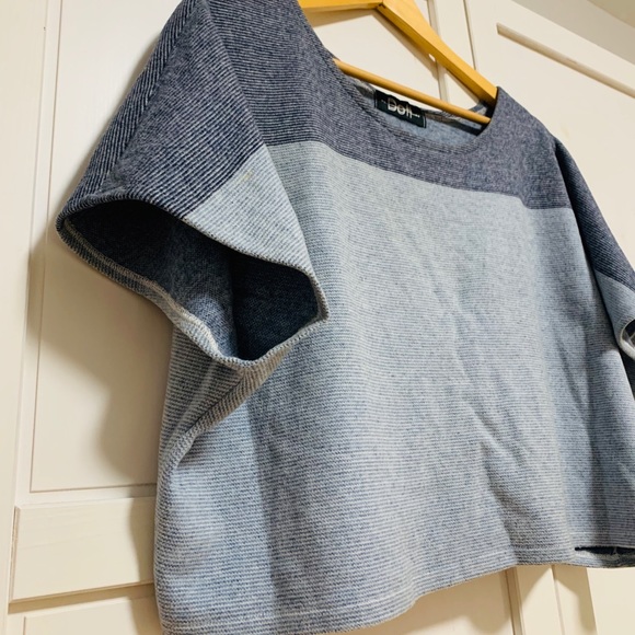 Colorblock Cotton Crop Top - Picture 8 of 8